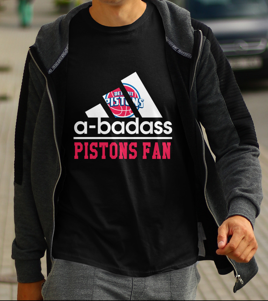 Detroit Pistons Logo A-Badass Pistons Fan T-Shirt