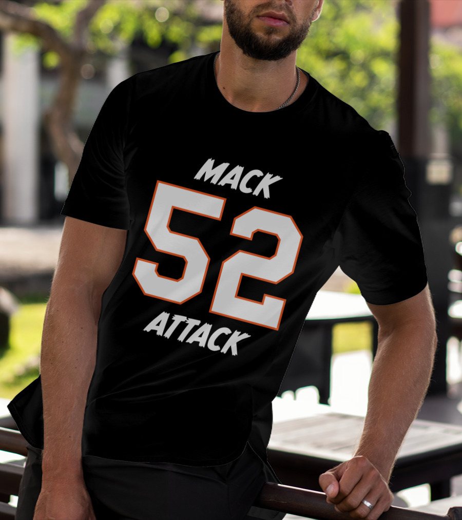 Mack Attack 52 Football Chicago Player Fan Gear T-Shirt