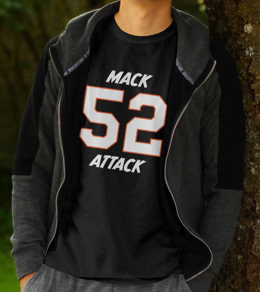 Mack Attack 52 Football Chicago Player Fan Gear T-Shirt