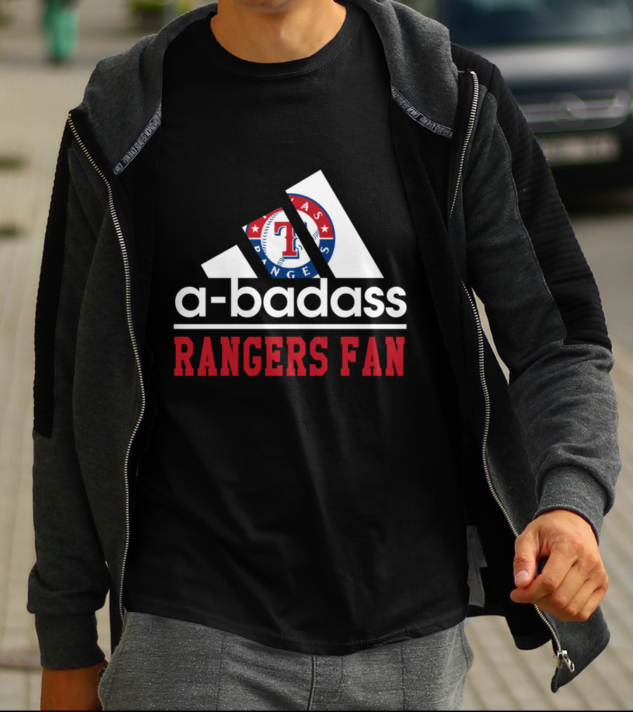 A-Badass Texas Rangers Fan Baseball T-Shirt