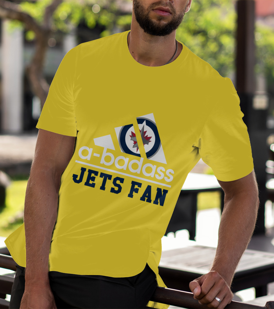 Jets Fan A-Badass Winnipeg Logo Cool T-Shirt