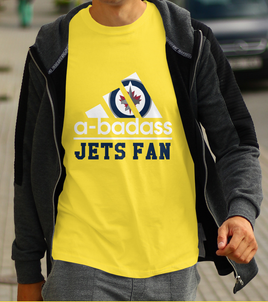 Jets Fan A-Badass Winnipeg Logo Cool T-Shirt
