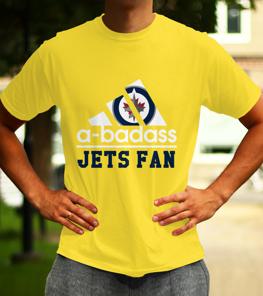 Jets Fan A-Badass Winnipeg Logo Cool T-Shirt