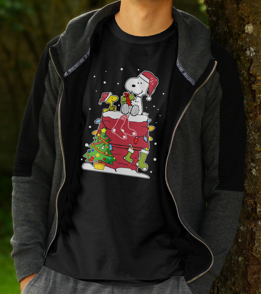Boston Red Sox Snoopy Christmas Lover T-Shirt