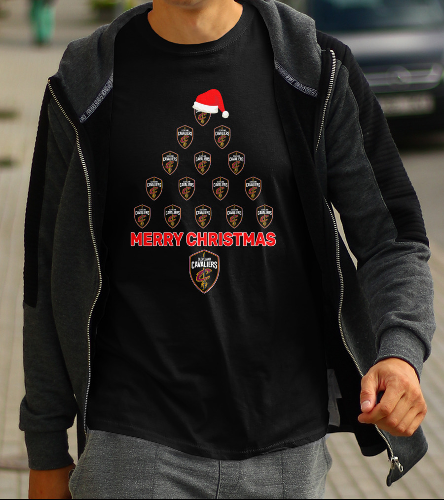 Merry Christmas Cleveland Cavaliers Holiday Tree T-Shirt