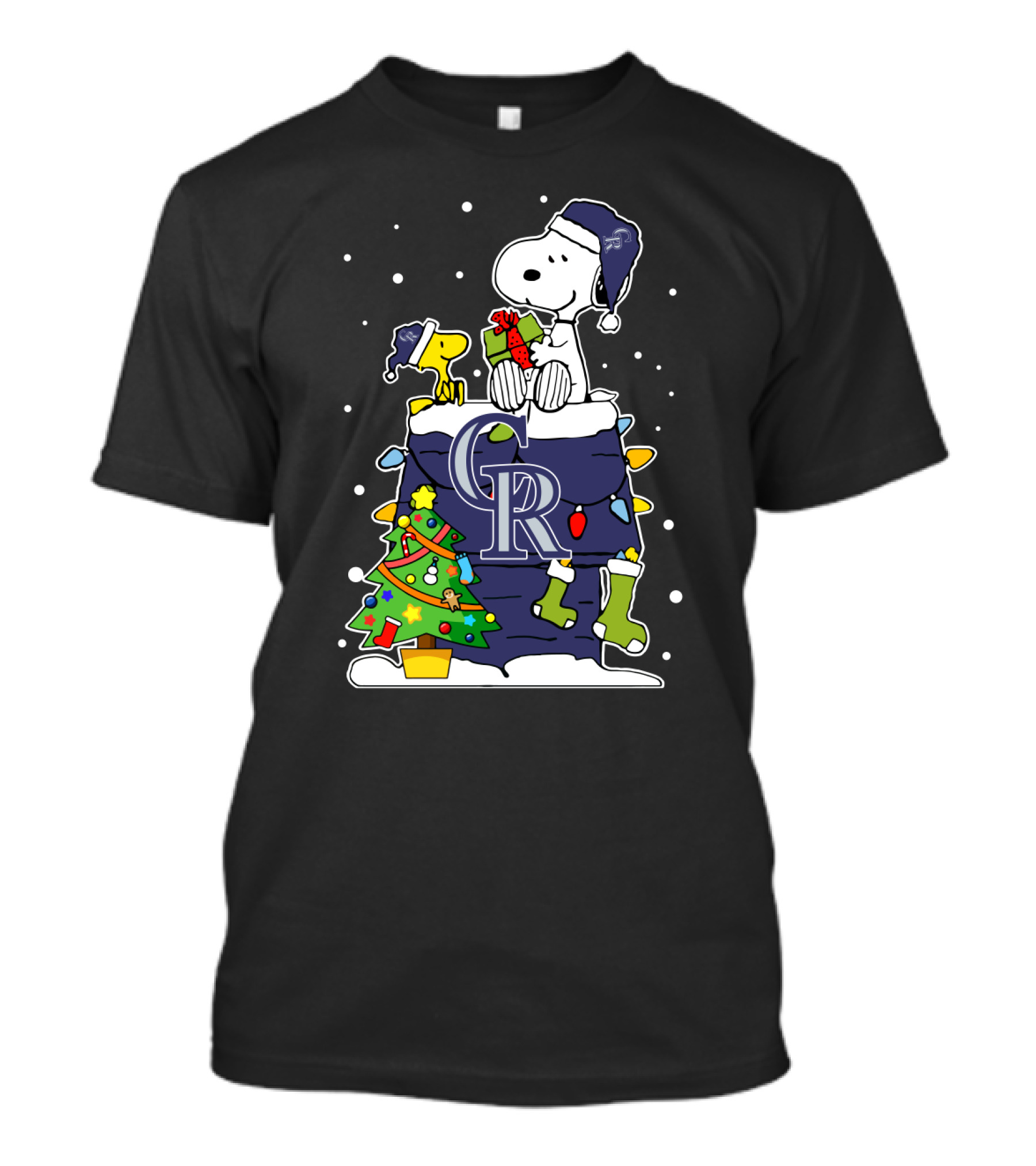Colorado Rockies Snoopy Christmas Celebration T-Shirt