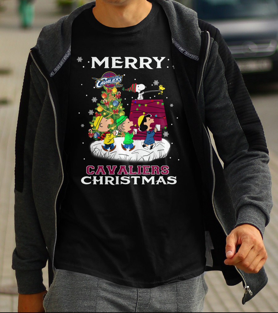Merry Cavaliers Christmas Snoopy Peanuts Charlie Brown T-Shirt