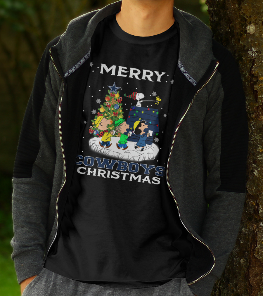 Merry Cowboys Christmas For Snoopy Fans T-Shirt