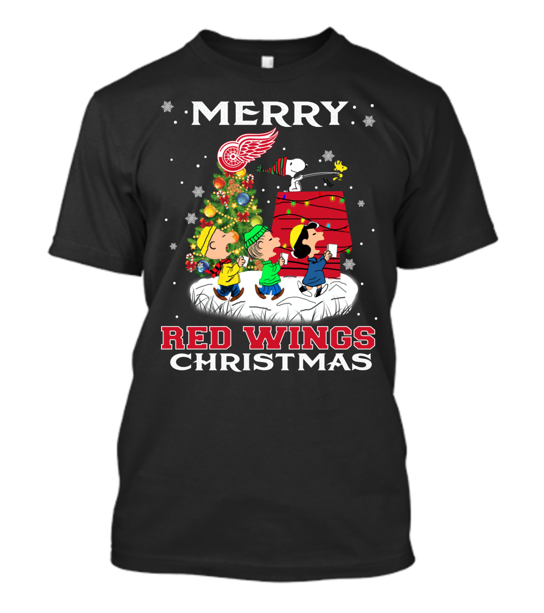 Merry Red Wings Christmas For Snoopy Fans T-Shirt