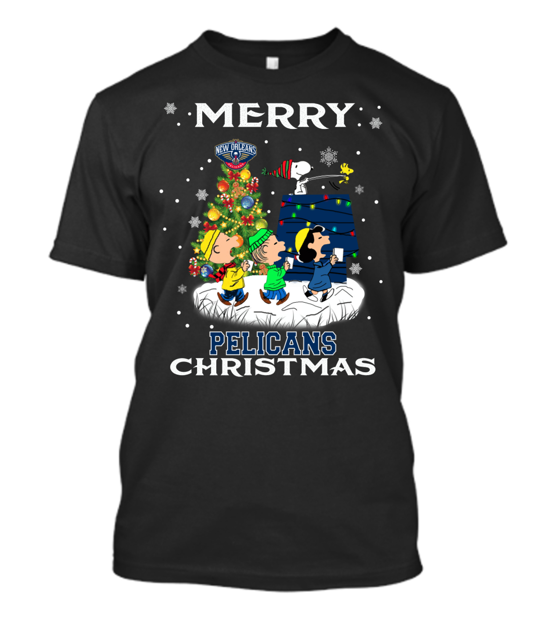 Merry Christmas Snoopy New Orleans Pelicans T-Shirt
