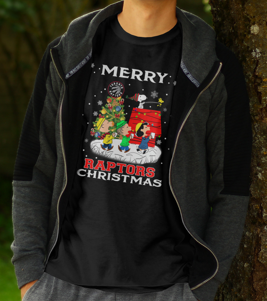 Merry Raptors Christmas Toronto Snoopy Fans T-Shirt