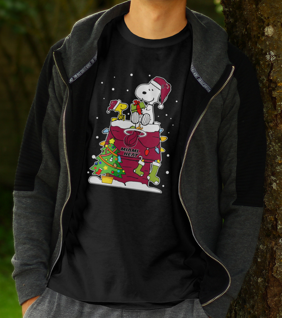 Miami Heat Snoopy Christmas Festive Sweater And Gift Theme T-Shirt