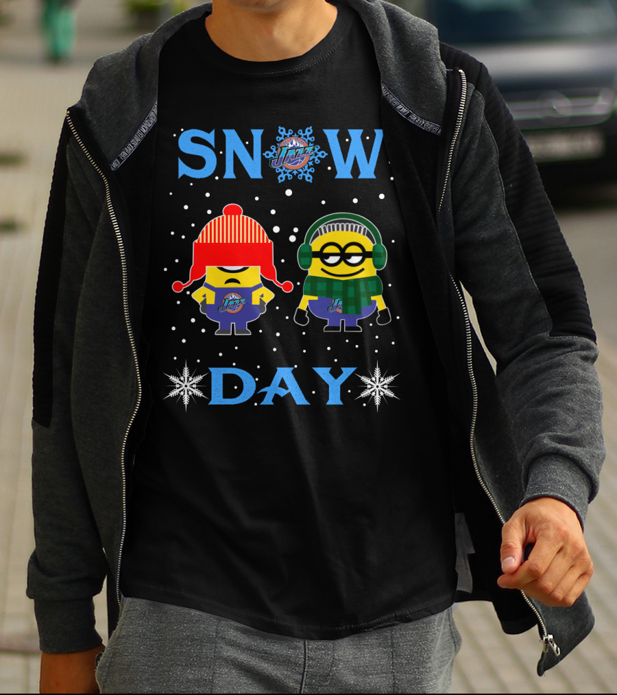 Snow Day Utah Jazz Minion Fans T-Shirt