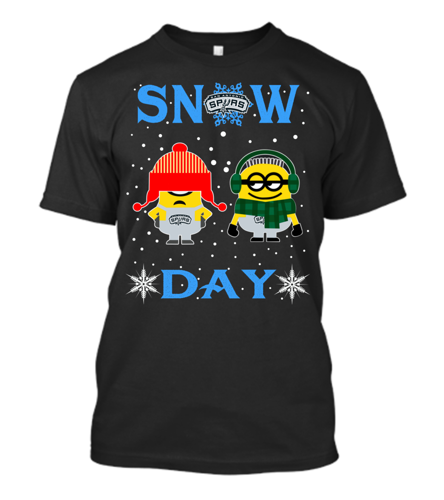 Snow Day San Antonio Spurs Minions Winter Fun T-Shirt