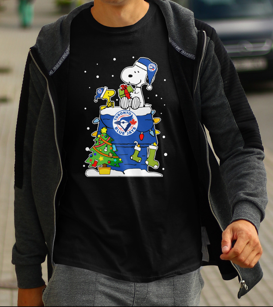 Toronto Blue Jays Snoopy Holiday Christmas Peanuts Fan T-Shirt