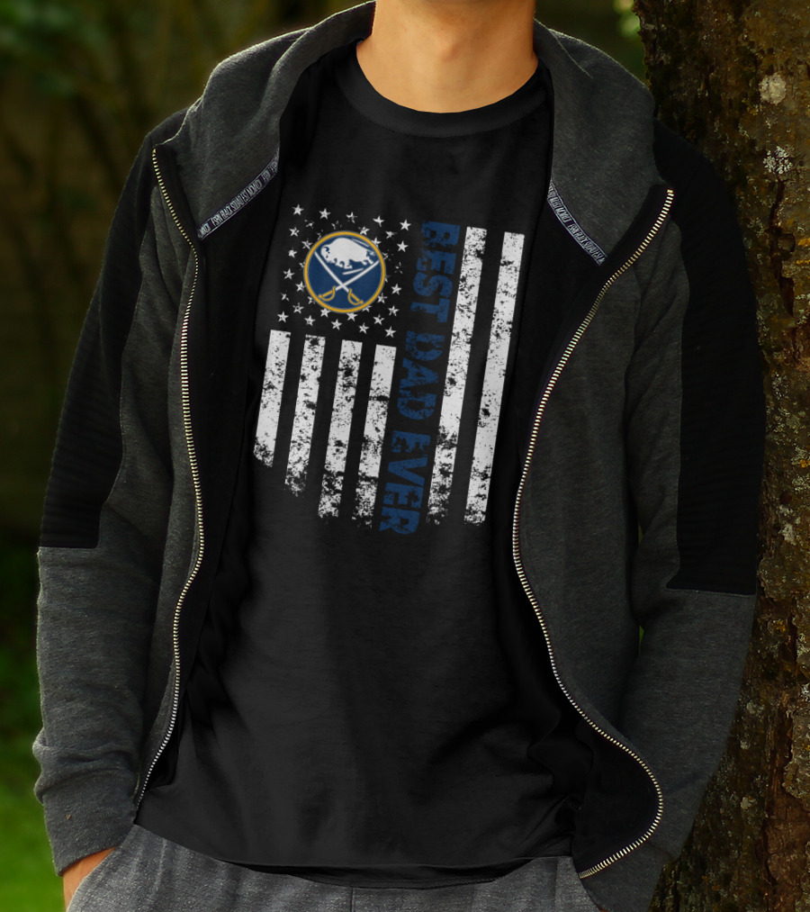 Buffalo Sabres Best Dad Ever American Flag T-Shirt