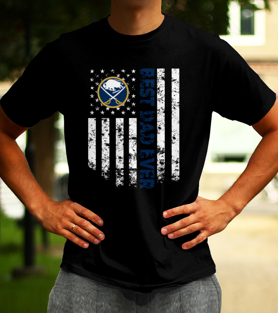 Buffalo Sabres Best Dad Ever American Flag T-Shirt