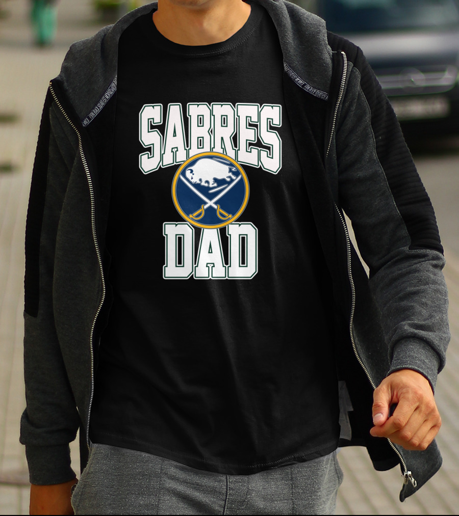 Sabres Dad Buffalo Hockey Fan Gift With Buffalo Sabres T-Shirt