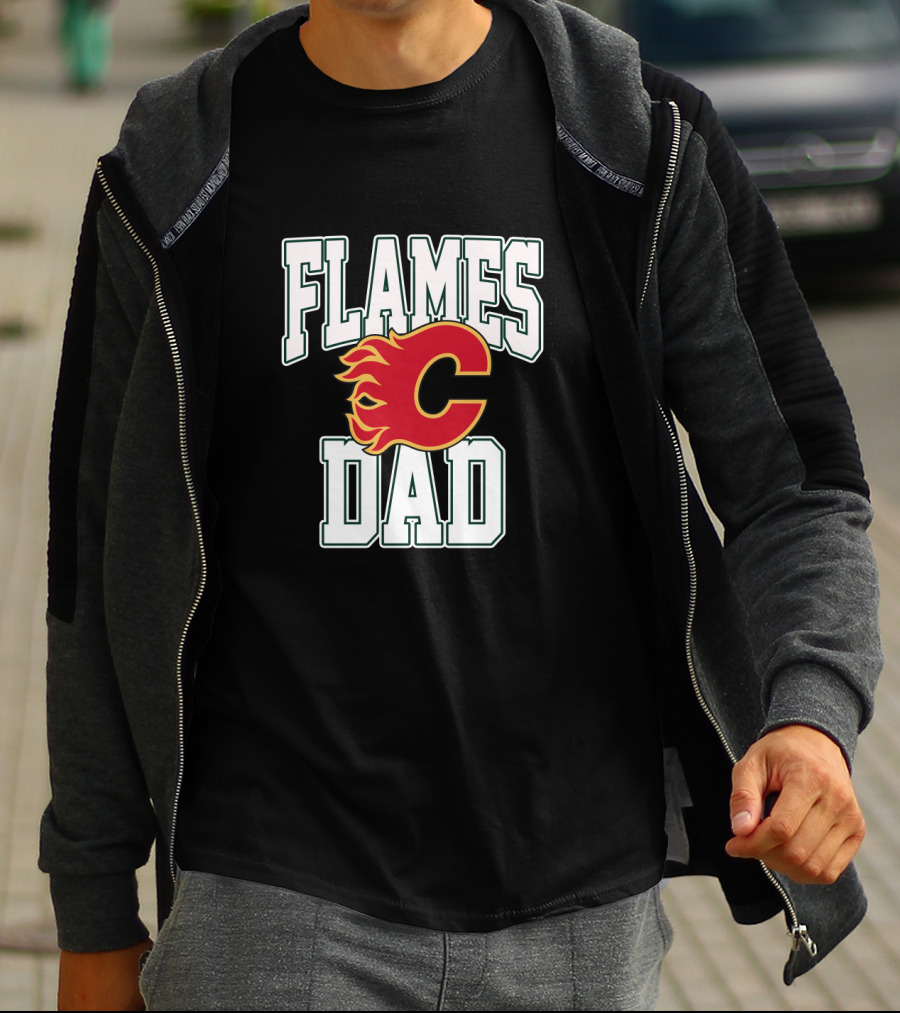 Calgary Flames Dad Hockey T-Shirt