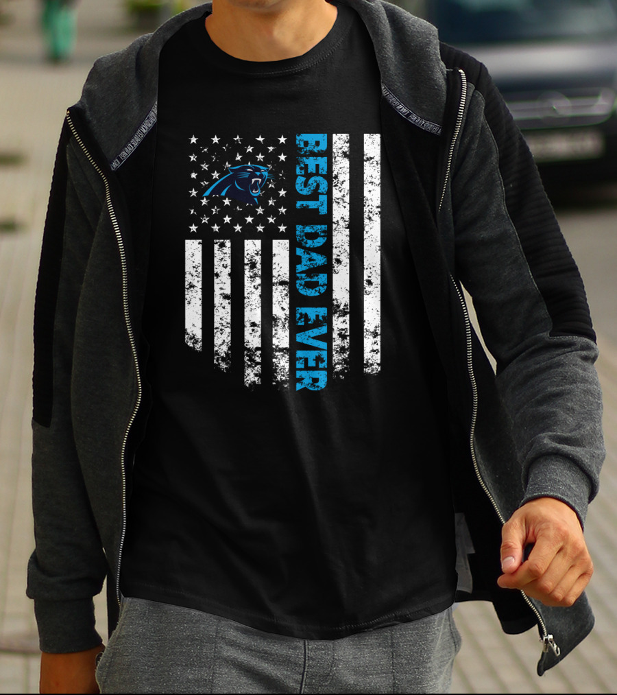 Best Carolina Panthers Dad Ever Stars And Stripes T-Shirt
