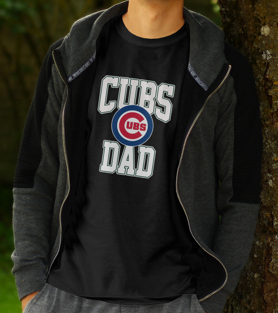 Chicago Cubs Dad Baseball Fan Logo T-Shirt