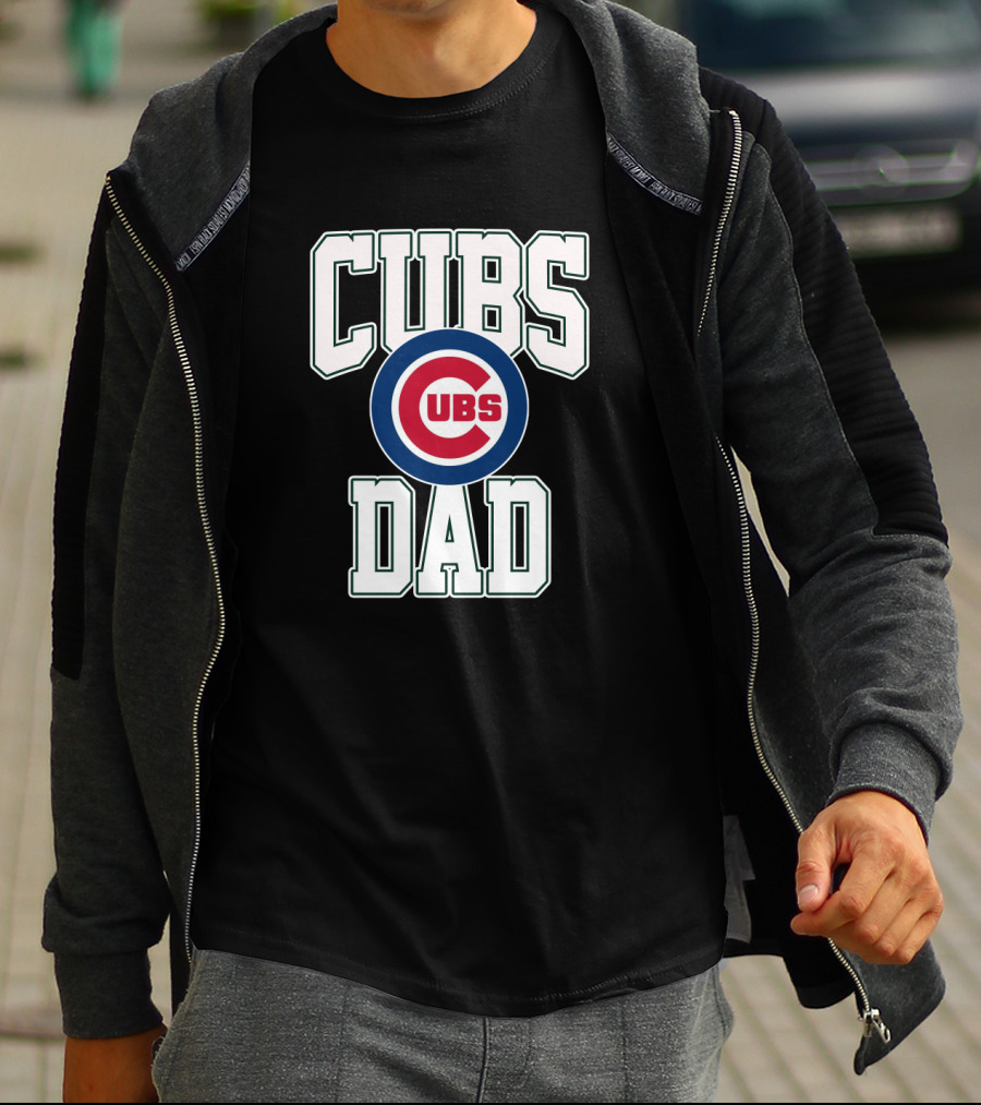 Chicago Cubs Dad Baseball Fan Logo T-Shirt