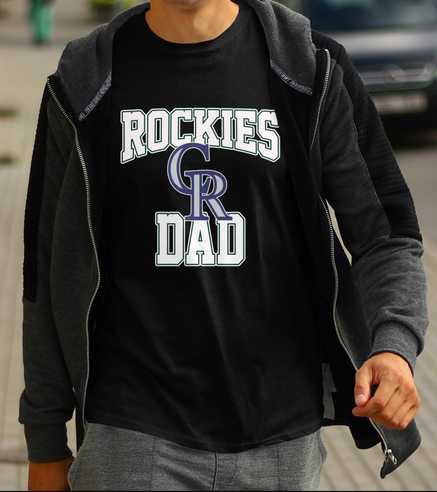 Rockies Dad CR Baseball Fan Father Gift T-Shirt