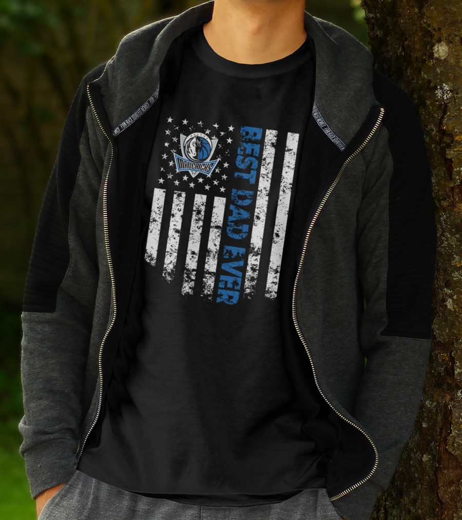 Best Mavericks Dad Ever American Flag T-Shirt