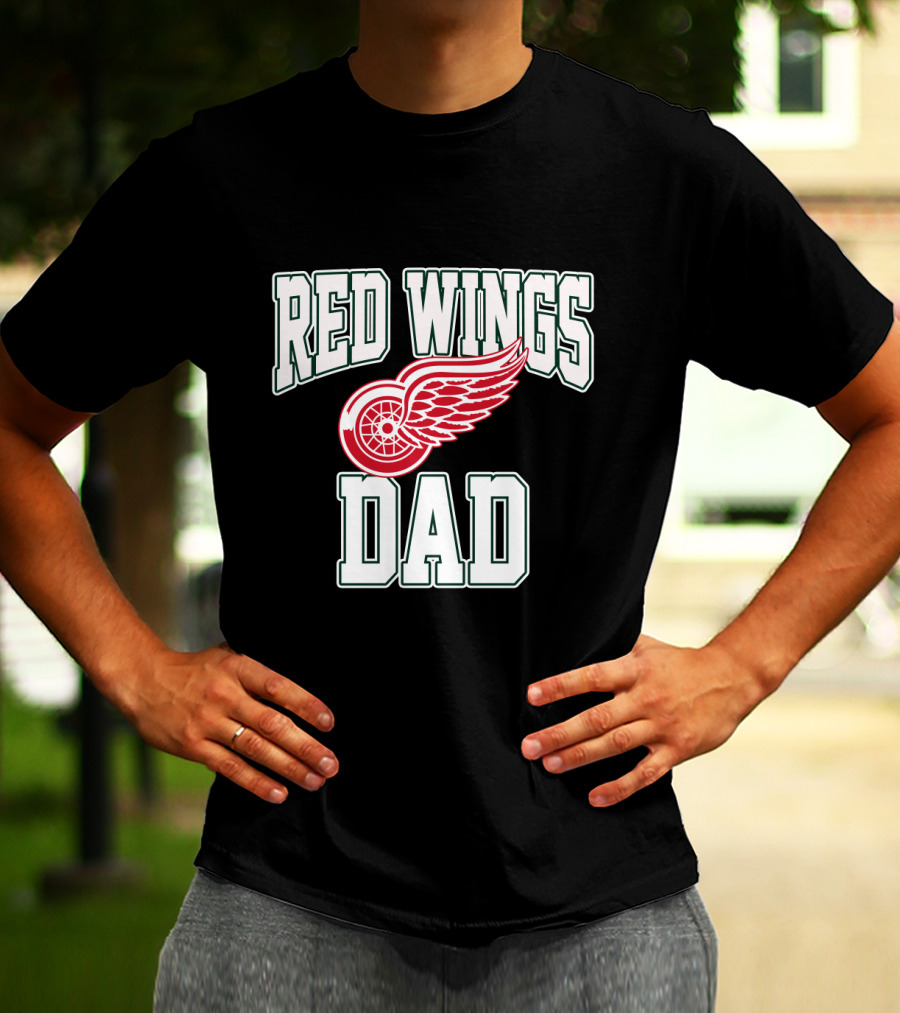 Red Wings Dad Detroit Iconic Hockey T-Shirt