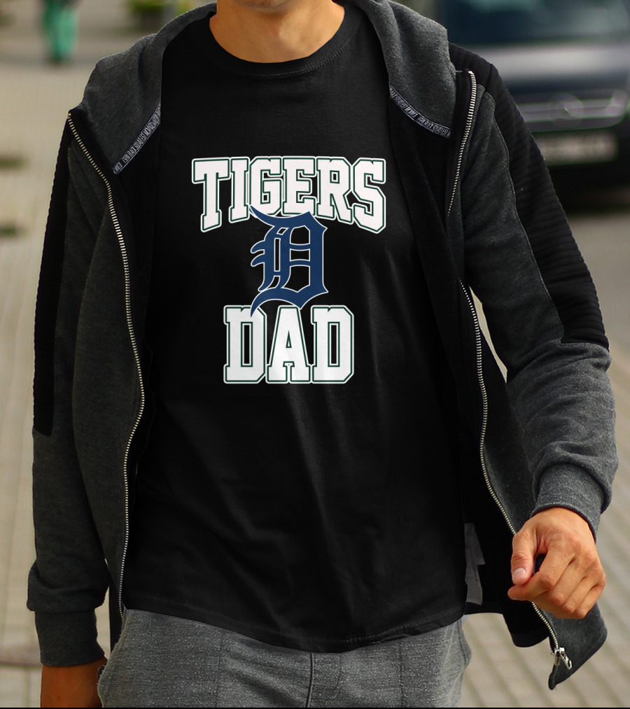 Detroit Tigers Dad Fan Logo D T-Shirt