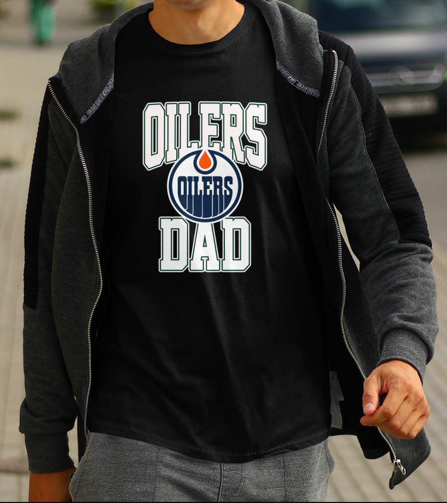 Edmonton Oilers Dad Nhl Team Oil Drop T-Shirt
