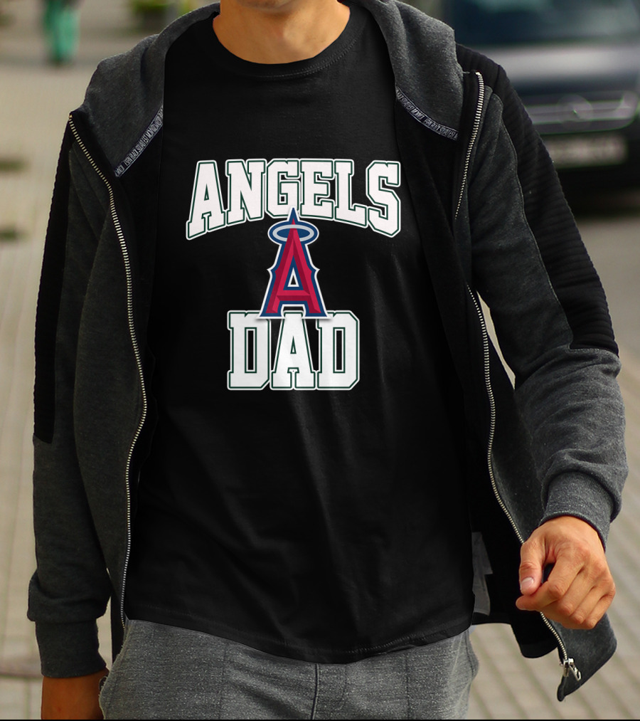 Los Angeles Angels Dad With Iconic Red Halo T-Shirt