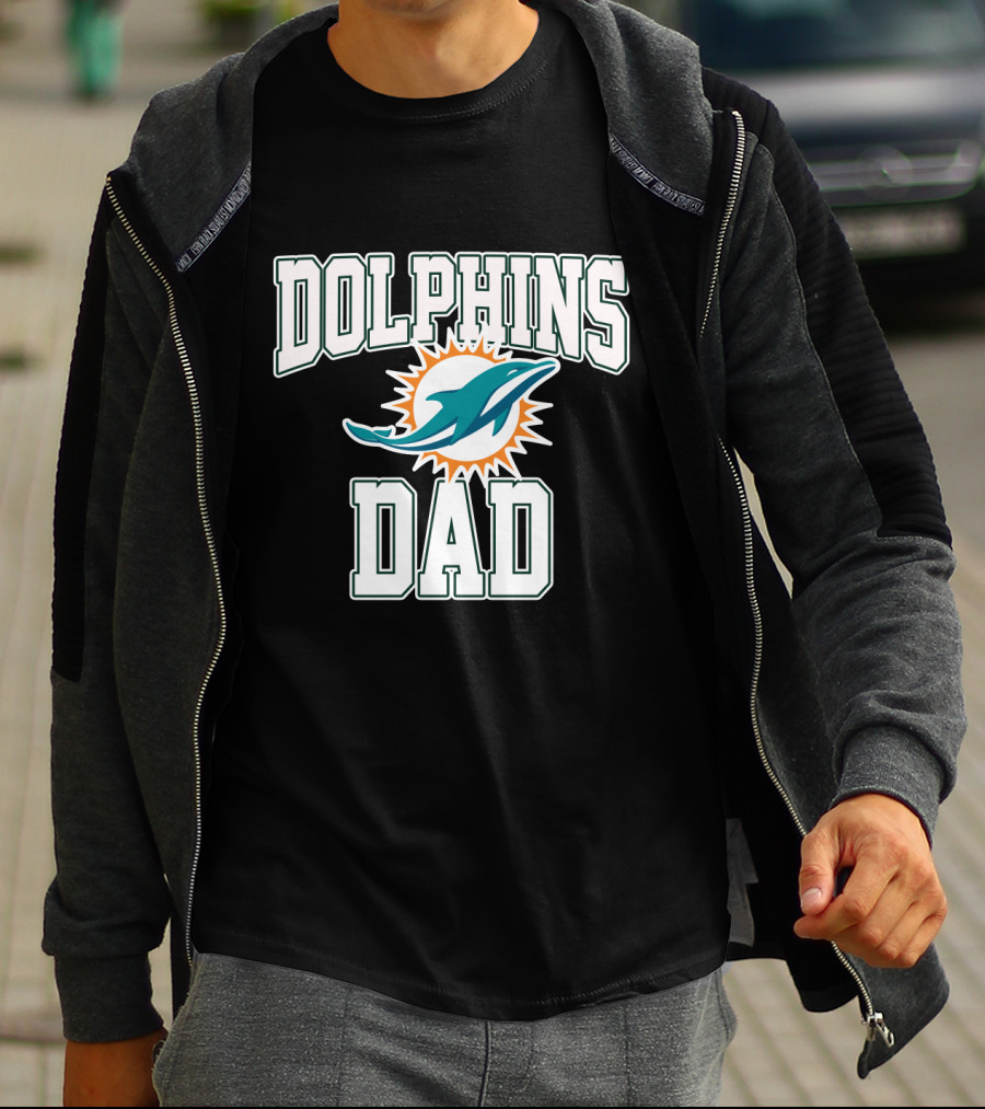 Dolphins Dad Father's Day Miami Dolphins T-Shirt