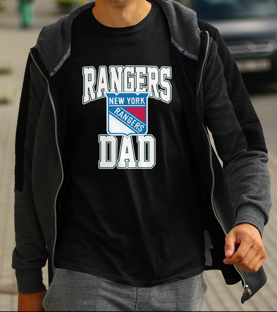 New York Rangers Dad Fan Gear With Team T-Shirt