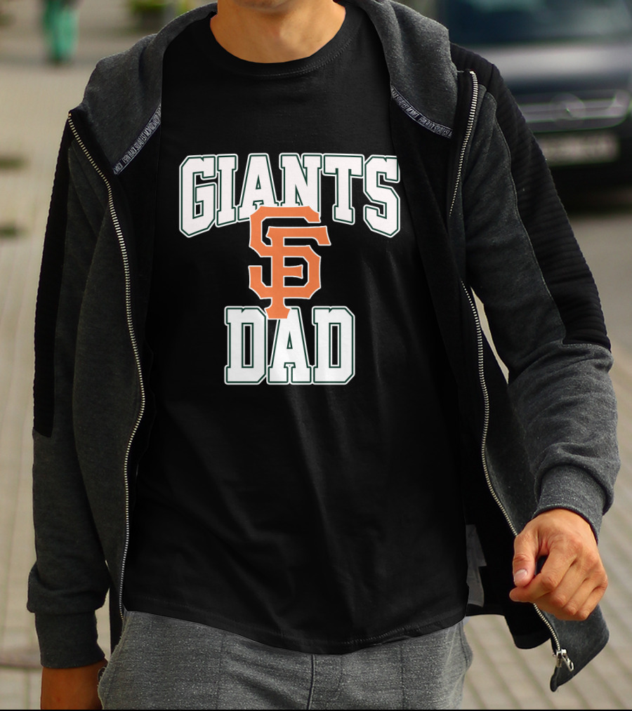 San Francisco Giants Dad Iconic SF Logo Giants Dad Text T-Shirt