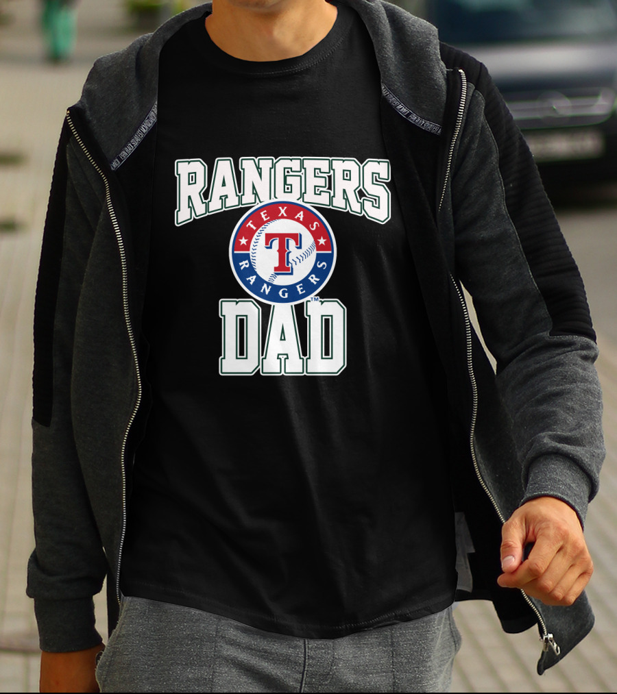 Texas Rangers Dad Baseball Emblem With Rangers T-Shirt