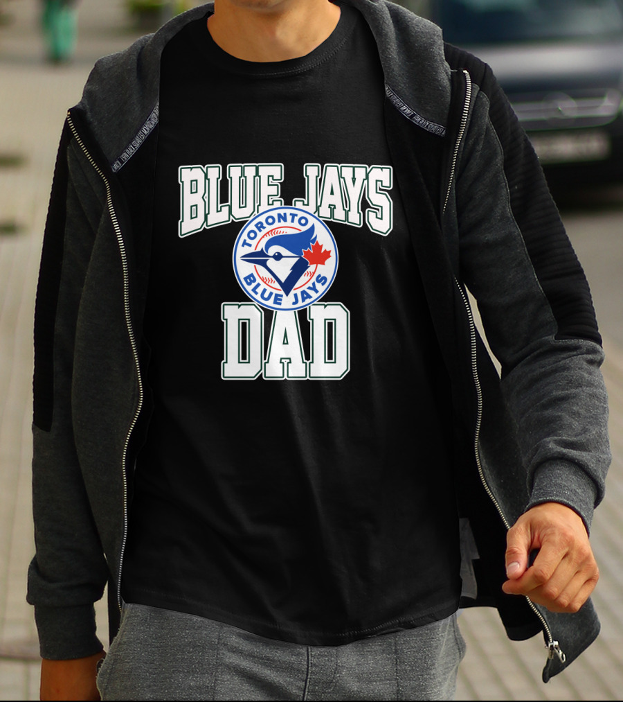 Blue Jays Toronto Dad With Blue Jay And Maple Leaf T-Shirt