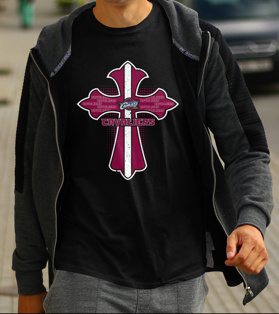 Cleveland Cavaliers Cross Design For Faithful Fans T-Shirt