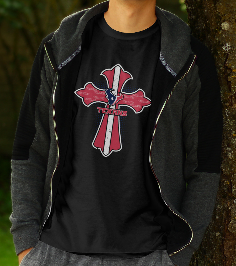 Texans Faithful Jesus Cross Houston Fans T-Shirt