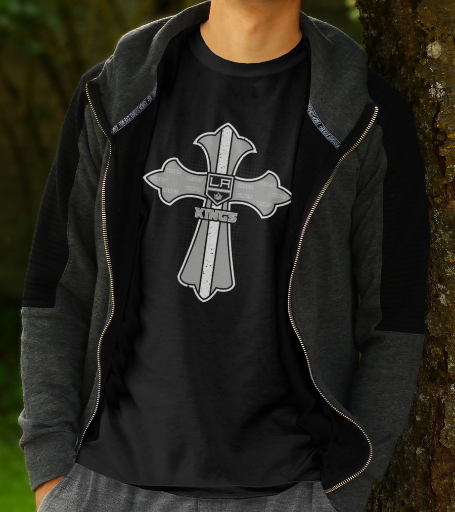 LA Kings And Cross For Jesus Fans Unite With Iconic Symbol And Hockey Spirit T-Shirt