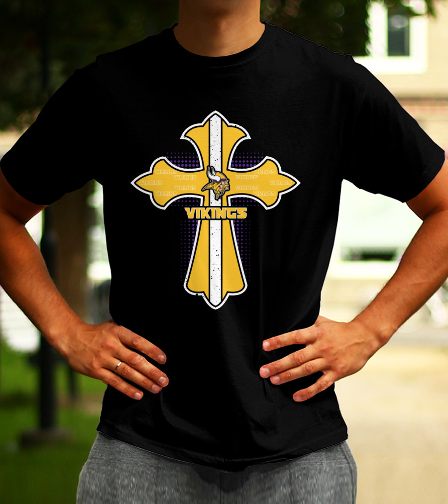 Vikings Cross For Jesus And Minnesota Fans T-Shirt