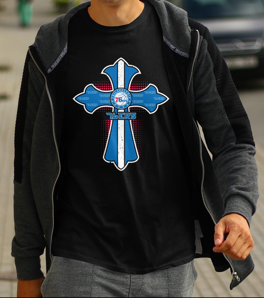 Philadelphia 76ers Cross For Jesus Fans T-Shirt
