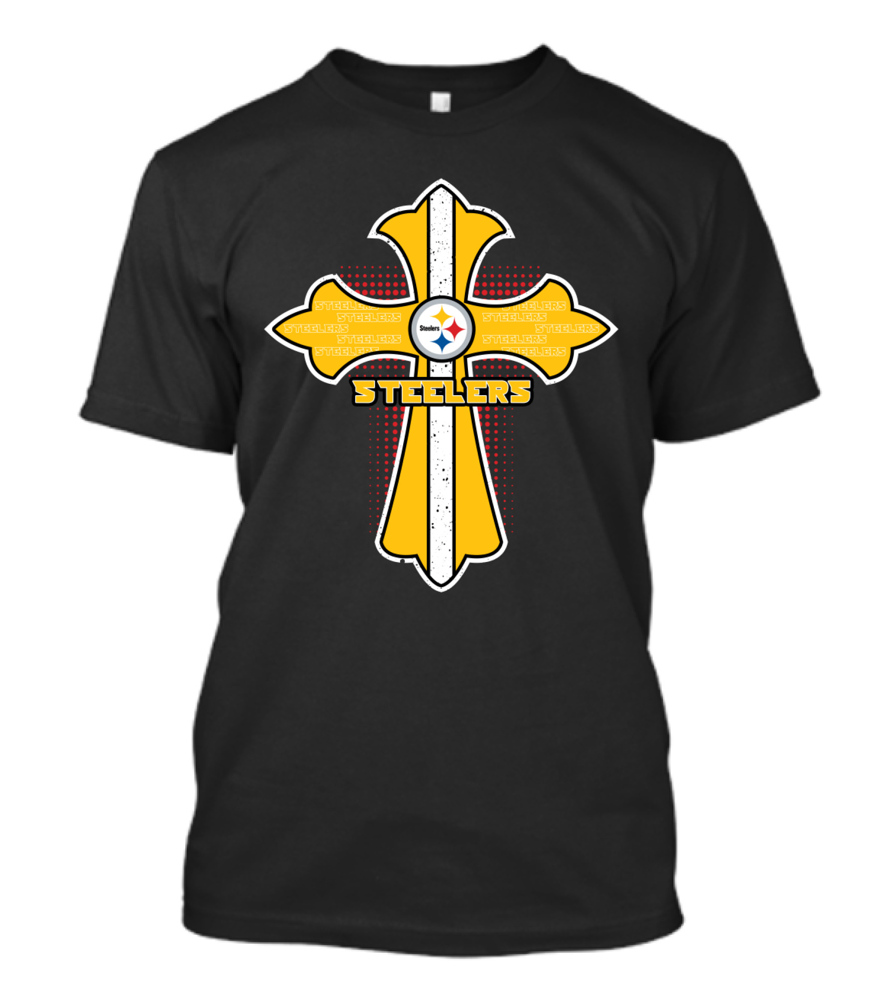 Pittsburgh Steelers Cross With Logo For Fans And Believers T-Shirt