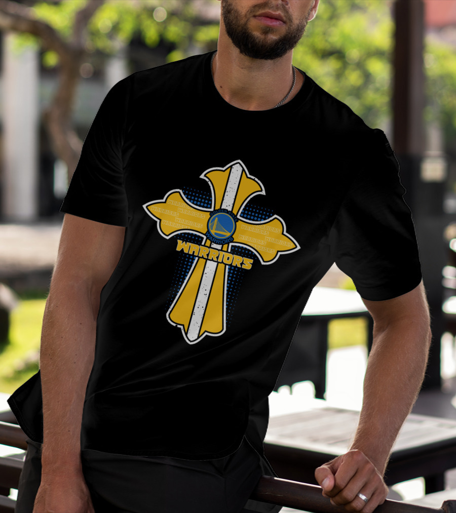 Warriors Cross Golden State Fans Jesus Faith Symbol T-Shirt