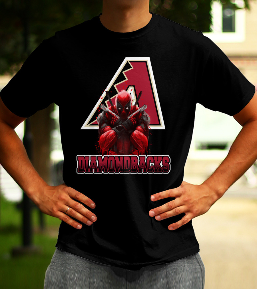 Arizona Diamondbacks Marvel Crossover With Deadpool T-Shirt
