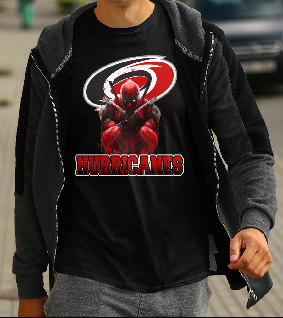 Carolina Hurricanes Deadpool Crossover Fan T-Shirt