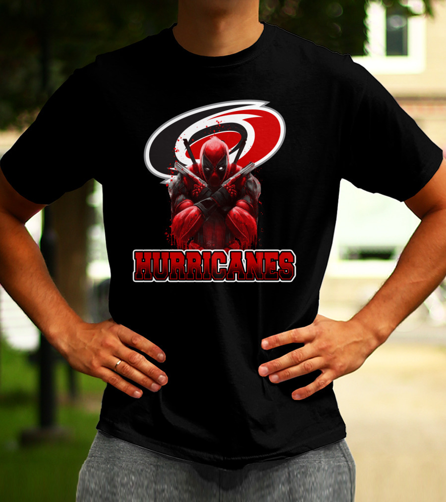Carolina Hurricanes Deadpool Crossover Fan T-Shirt