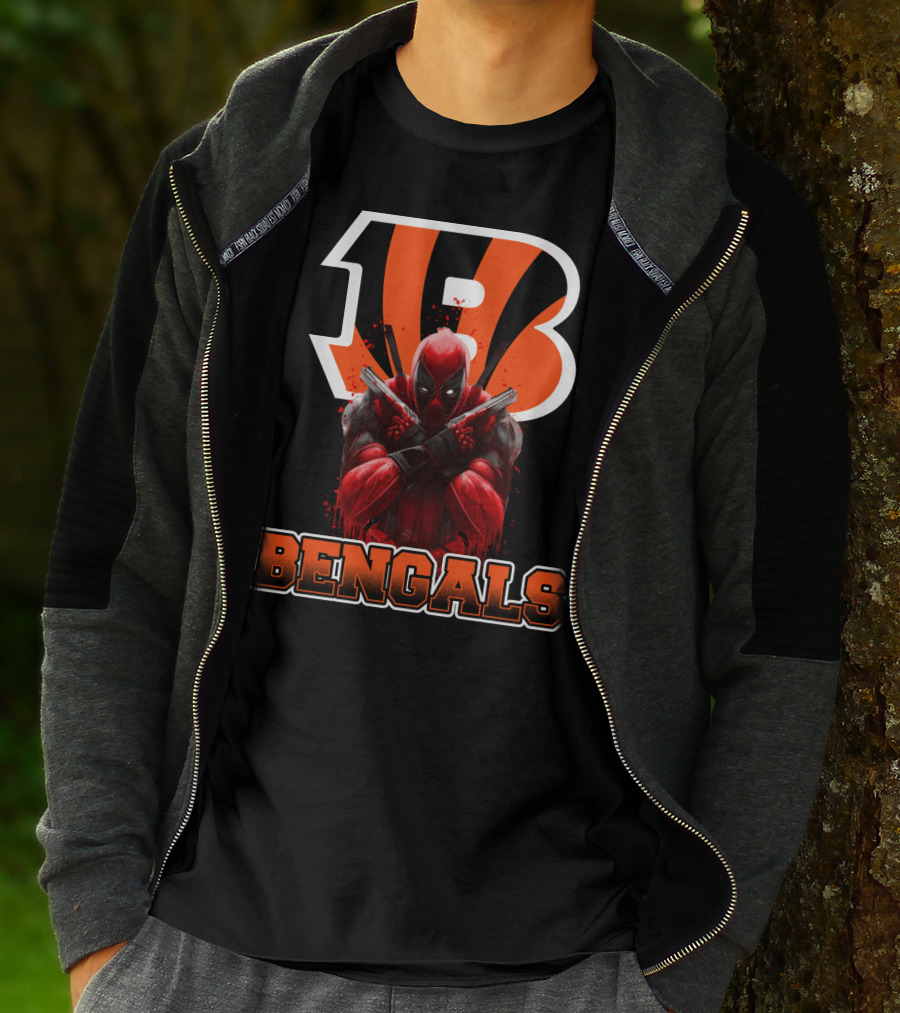 Bengals Deadpool Crossover Cincinnati Fans T-Shirt