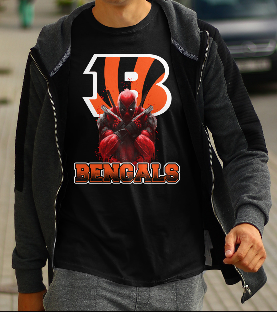 Bengals Deadpool Crossover Cincinnati Fans T-Shirt