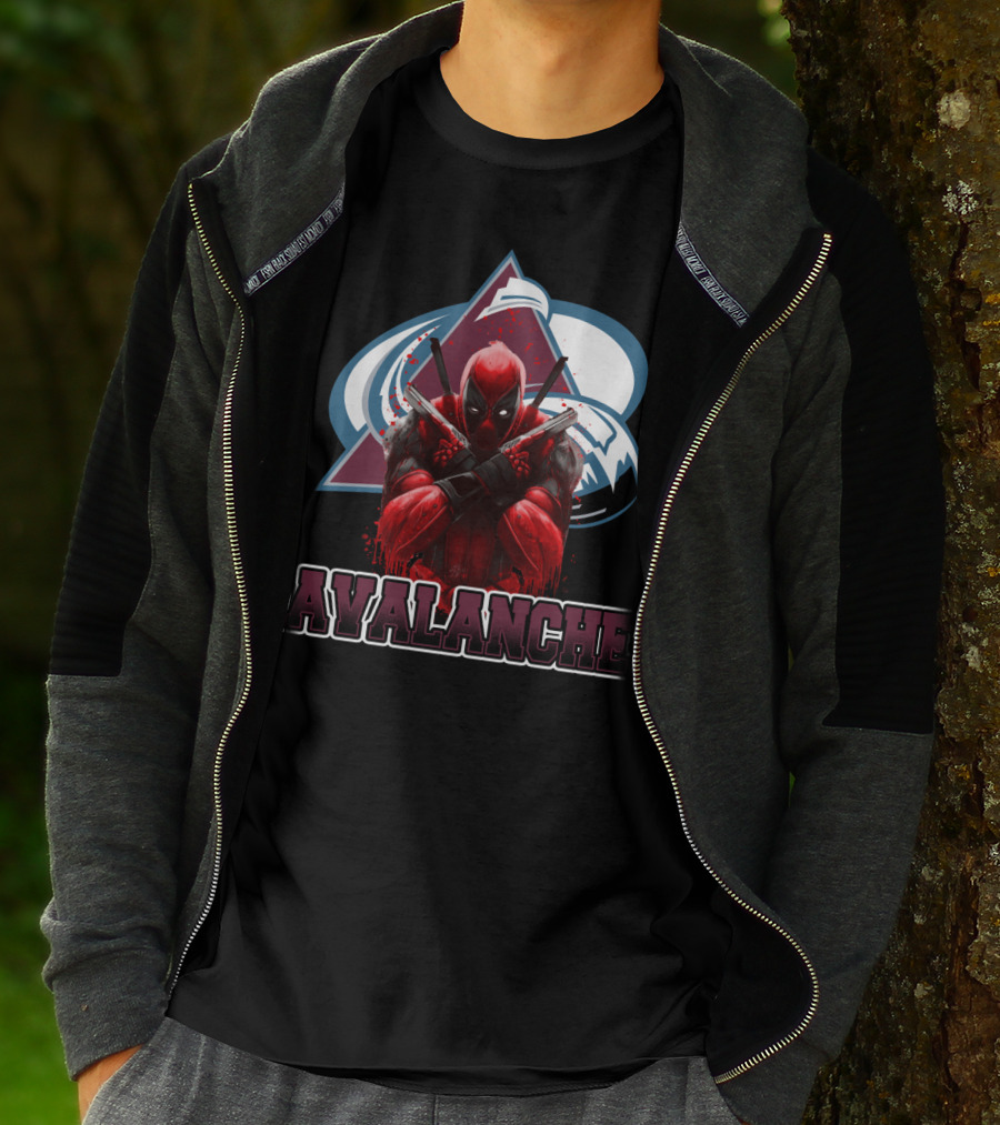 Avalanche Marvel Crossover With Deadpool Colorado Sports Fans T-Shirt